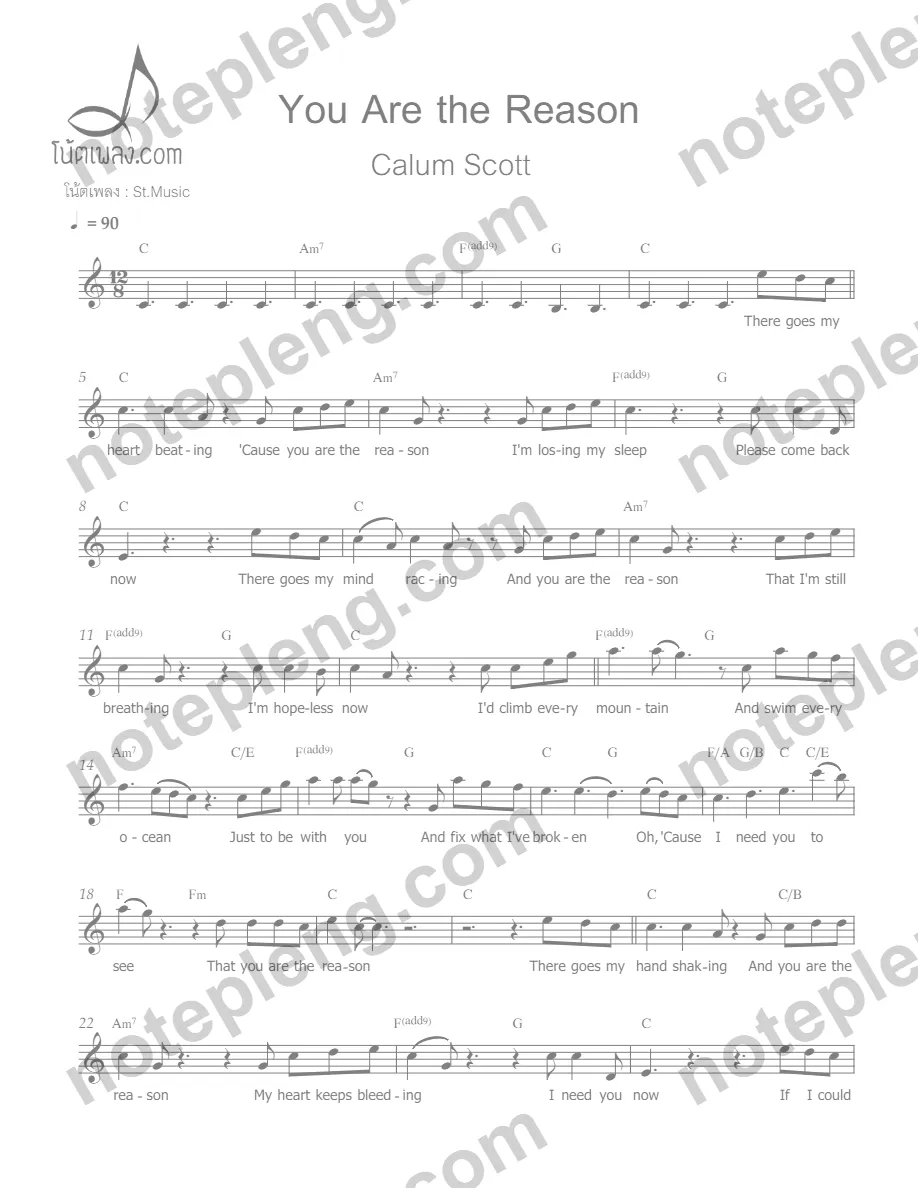 You Are the Reason - Calum Scott - หน้า 1