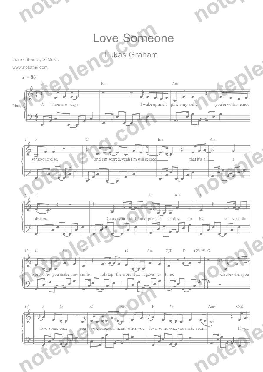 Love Someone - Lukas Graham - หน้า 1