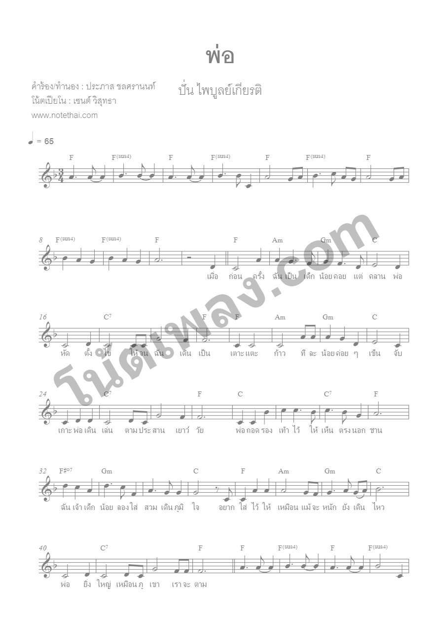 พ่อ - ปั่น ไพบูลย์เกียรติ - หน้า 1