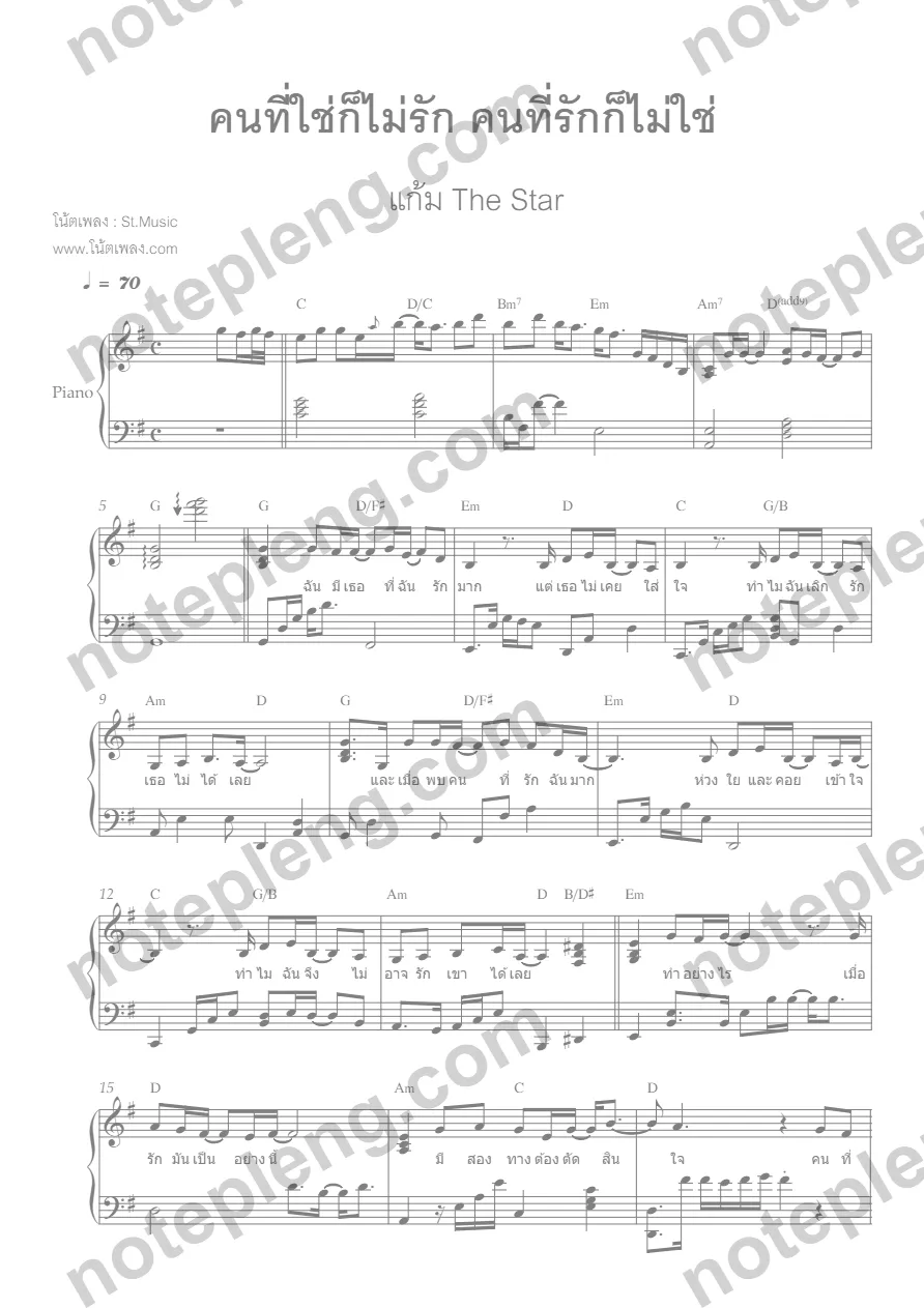 คนที่ใช่ก็ไม่รัก คนที่รักก็ไม่ใช่ - แก้ม The Star 2 - หน้า 1