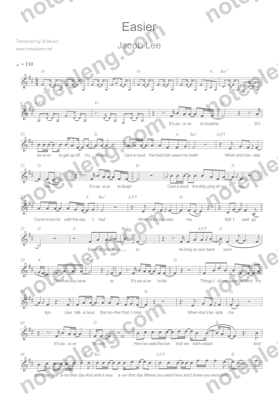 Easier - Jacob Lee - หน้า 1
