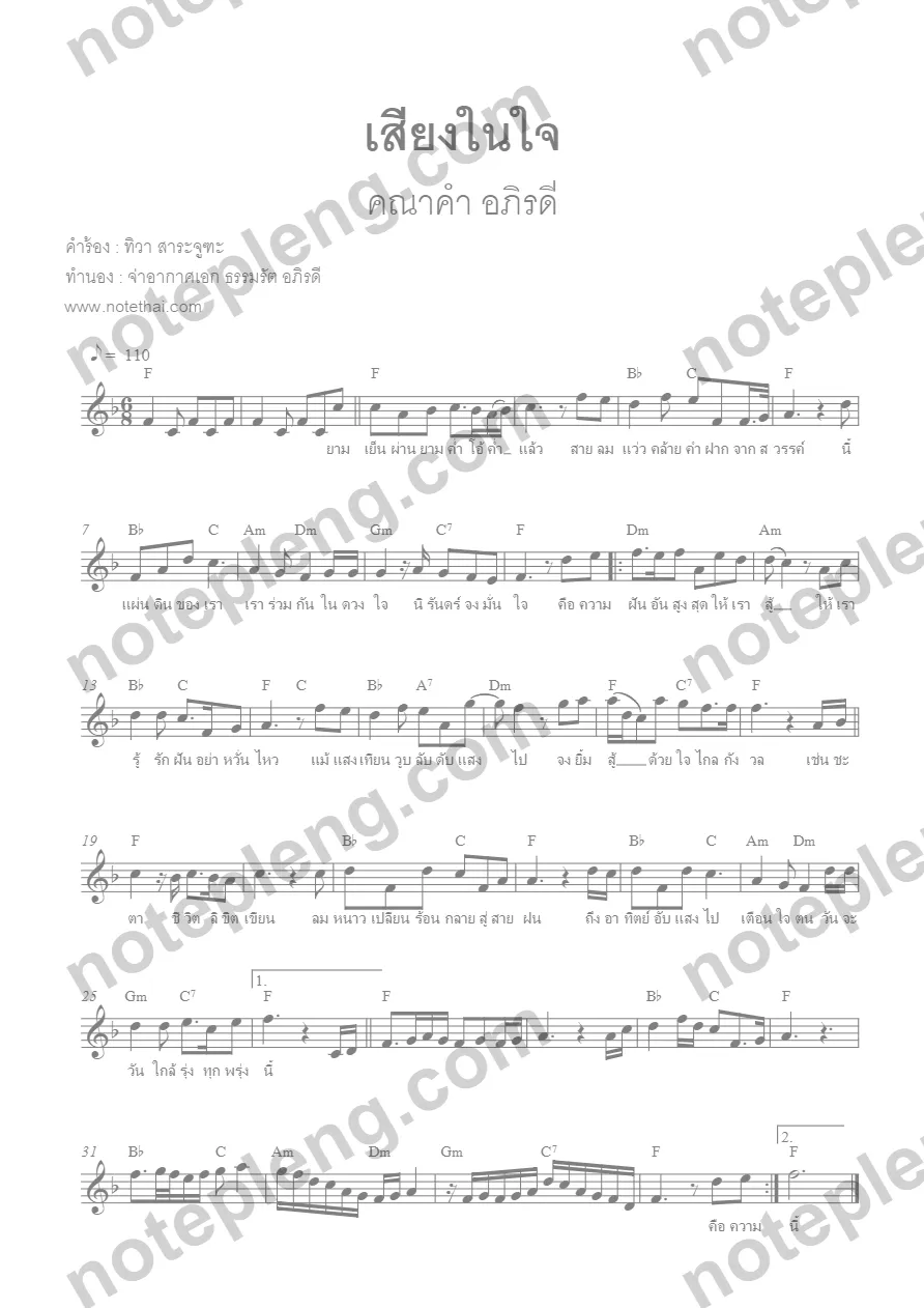 เสียงในใจ - คณาคำ อภิรดี - หน้า 1