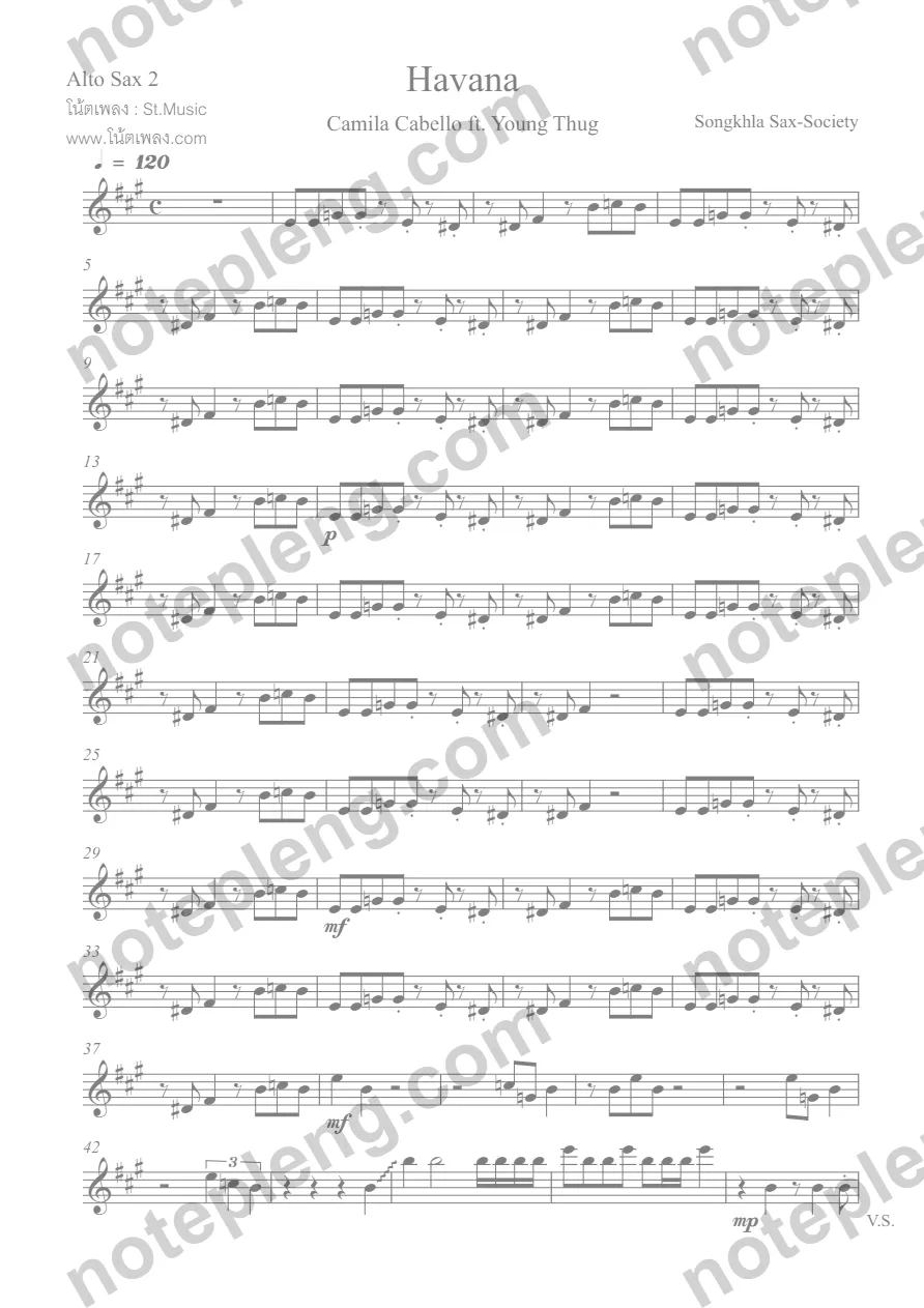 Havana - Alto Sax 2 - หน้า 1